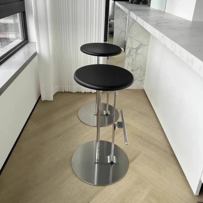 Sgabello da Bar Minimalista Giapponese, Sedia Alta di Design in Legno Massello, Seduta da Bancone di Lusso Leggero, Sedia da Bar Moderna con Piano in Legno