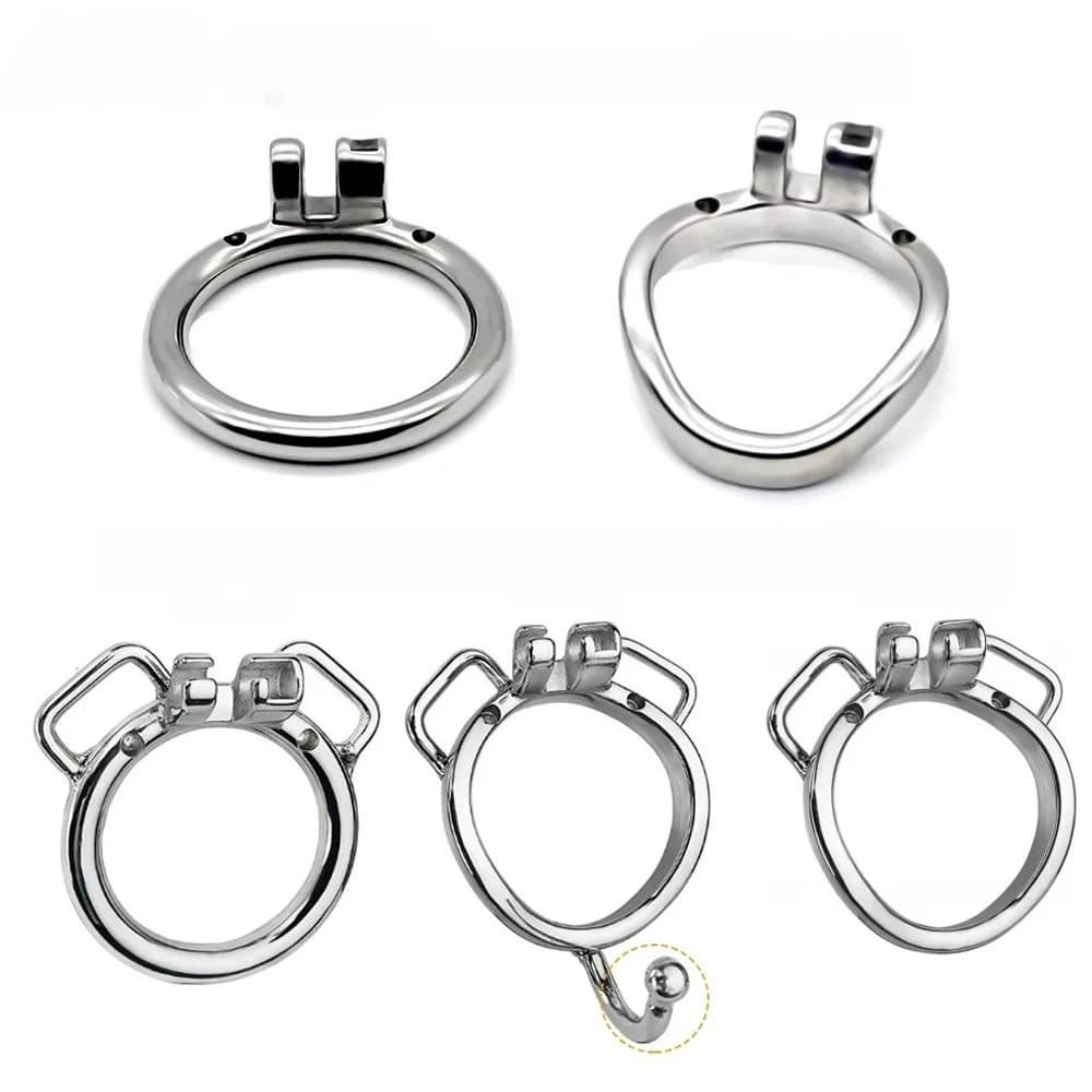 Dispositivo per gabbia di castità in acciaio inossidabile Anelli per pene Cintura per bondage Cock CB Lock BDSM Giocattoli sessuali per uomo Gay Prodotti per adulti Accessori