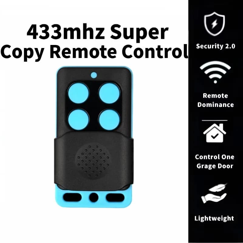 Telecomando RF 433MHz, Apriporta per Garage con Codice, Chiave Elettronica, Trasmettitore Manuale per Controllo Cancello