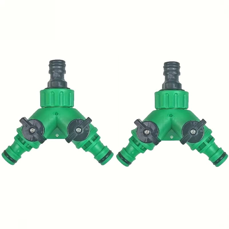 2Packaged garden hose connection accessories，Made of durable plastic，With water stop valve，Quick Connect Kit，Water distribution