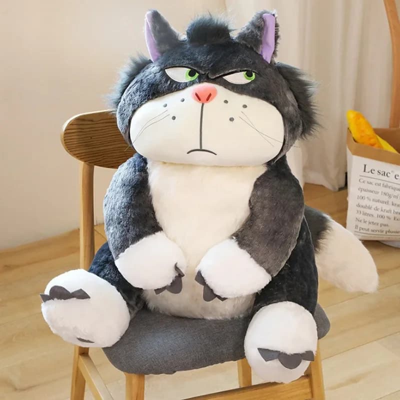OFFERTA SPECIALE: Peluche Gatto Lucifer 25cm, Simpatico Cuscino Decorativo, Regalo di Compleanno, San Valentino, Giocattolo per Bambini