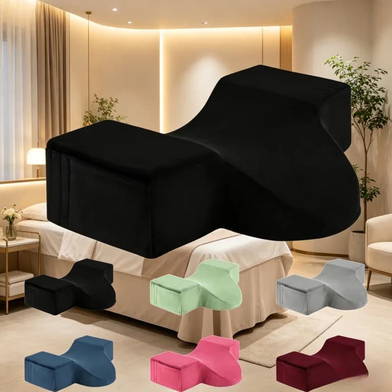 Cuscino per il Collo a Forma di U in Memory Foam, Design Ergonomico Curvo per Salone di Estensione Ciglia, Uso Domestico e per Trucco