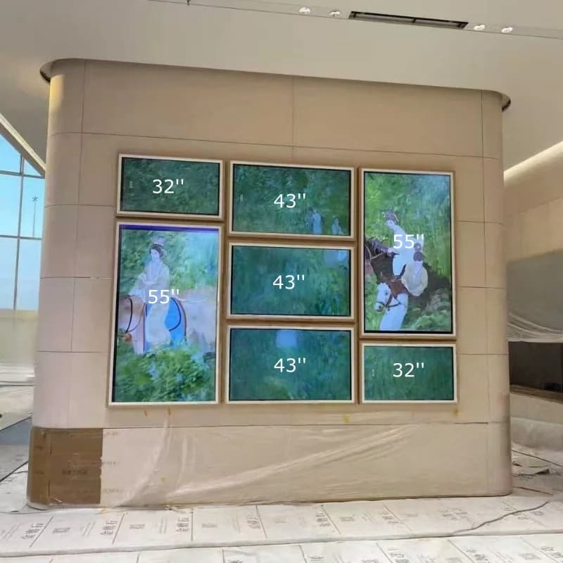 3840 * 2160 Digital Photo Frame, Dual Wifi Electronic Video Photo Frame CMS Smart Android Digital Photo Frame 32/43/49/55 inch