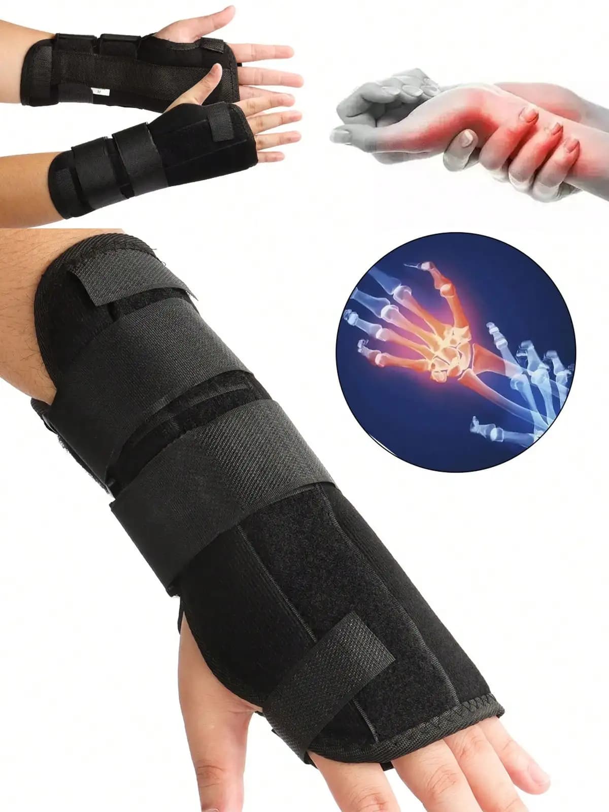 Unisex Wrist Brace Adjustable Forearm Splint For Carpal Tunnel, Arthritis & Night Support Left/Right Hand