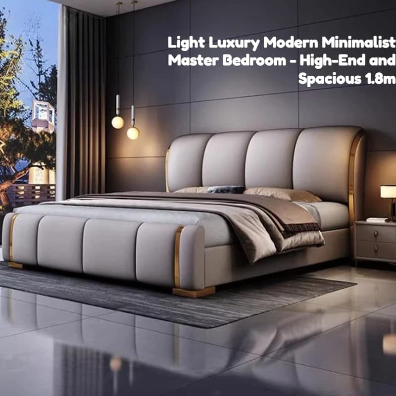 Letto Moderno Estetico Unico 200x220cm, Letto Matrimoniale Queen Size con Organizer, Impermeabile e Multifunzionale, Arredamento per Camera da Letto