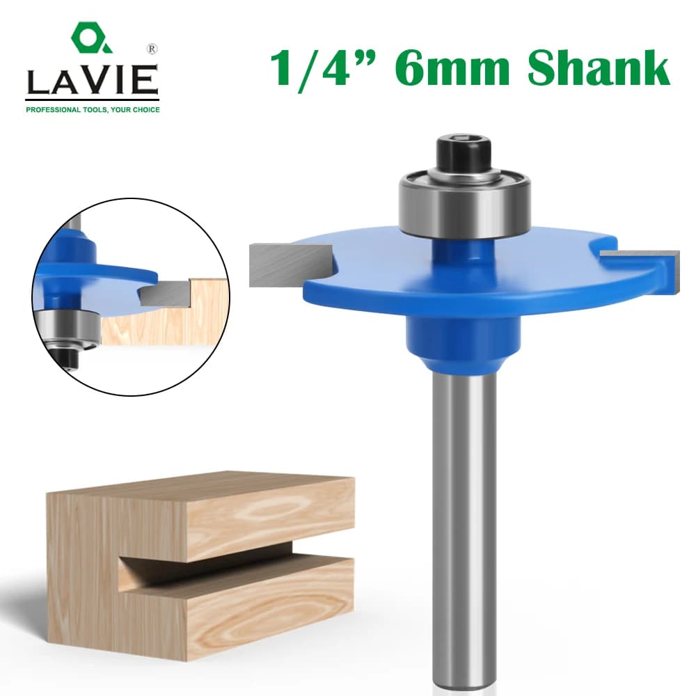 1pc 6mm 6.35mm Gambo T-Sloting Biscotto Comune Slot Cutter Giunto Scanalatura Router Bit 4mm Altezza Fresa Lavorazione del Legno