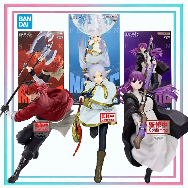 Bandai Original BANPRESTO MAXIMATIC FRIEREN FERN STARK Action Figure Anime, Modellini Giocattolo, Regalo per Ragazzi, Decorazione da Scrivania