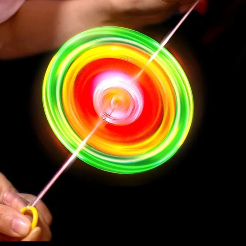 2024 New Luminous Hand Pull Luminous Lamping Corda Volano Toy He/she/it has led to the Light Toy New for Kids Fly Flash Giroscope Gift Toys