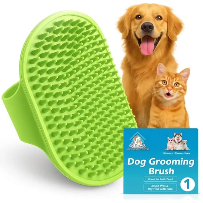 Multi‑Functional Pet Shower Brush Soft Silicone Massaging Brush Dog Cat Grooming Tool Remove Loose Fur For Bathing Daily Care