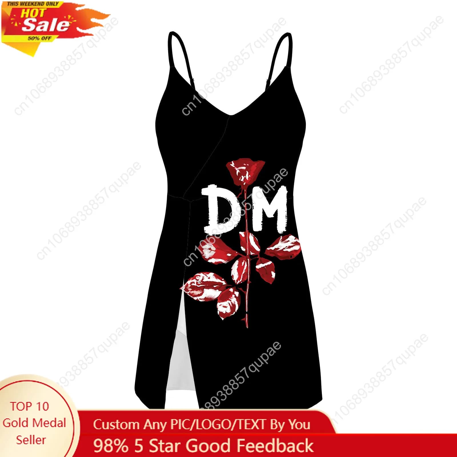 Depeche Mode Rock Band Sling Dress Swimwear Women's Swimwear Fashion Swimwear Pool Party Beach Two Piece Swimwear Customized