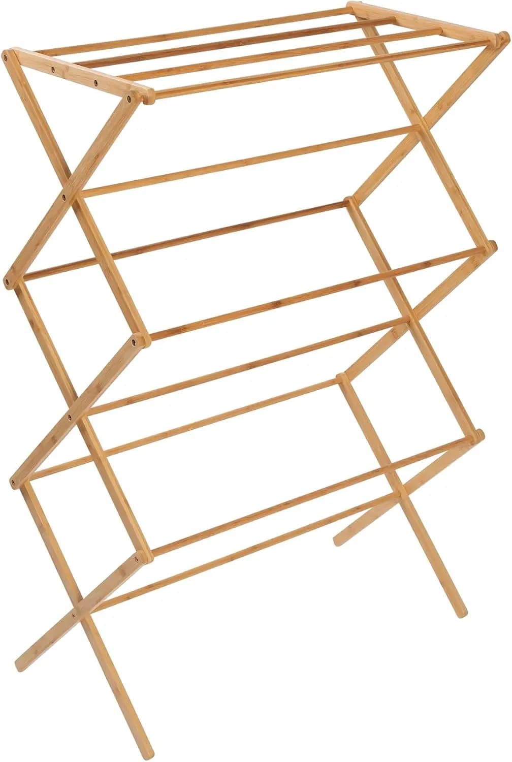Stendibiancheria Pieghevole da Parete, Stendino a Treppiede da Appendere alla Porta, Organizzatore per Lavanderia per Casa e Giardino