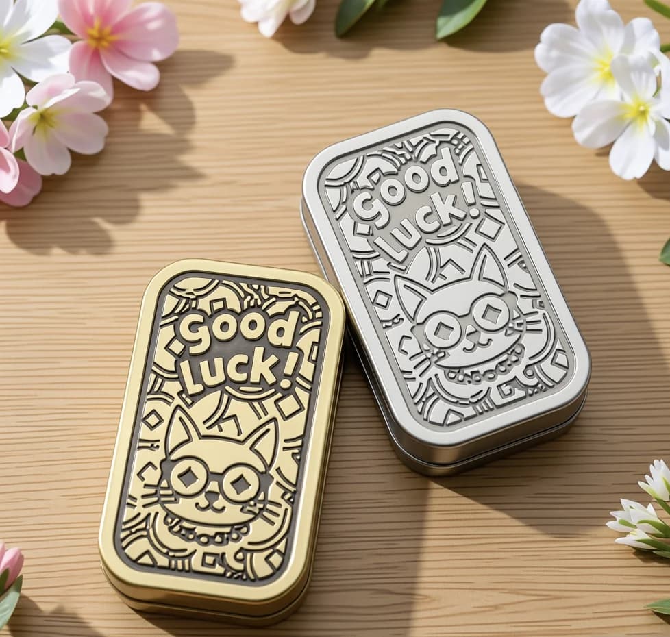 Fidget Slider Lucky Cat, Regolabile su 3 Livelli, Spinta Illimitata, Giocattolo Antistress Creativo con Giroscopio da Dito