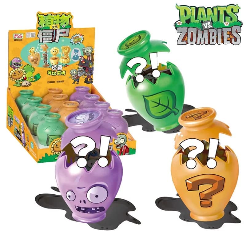 12 pz Piante VS Zombies 2 Crock Pot Scatola A Sorpresa Set Giocattoli Peashooter Girasole Capitano Pirata Zombie Gioco Figura Modello Giocattoli Ragazzi