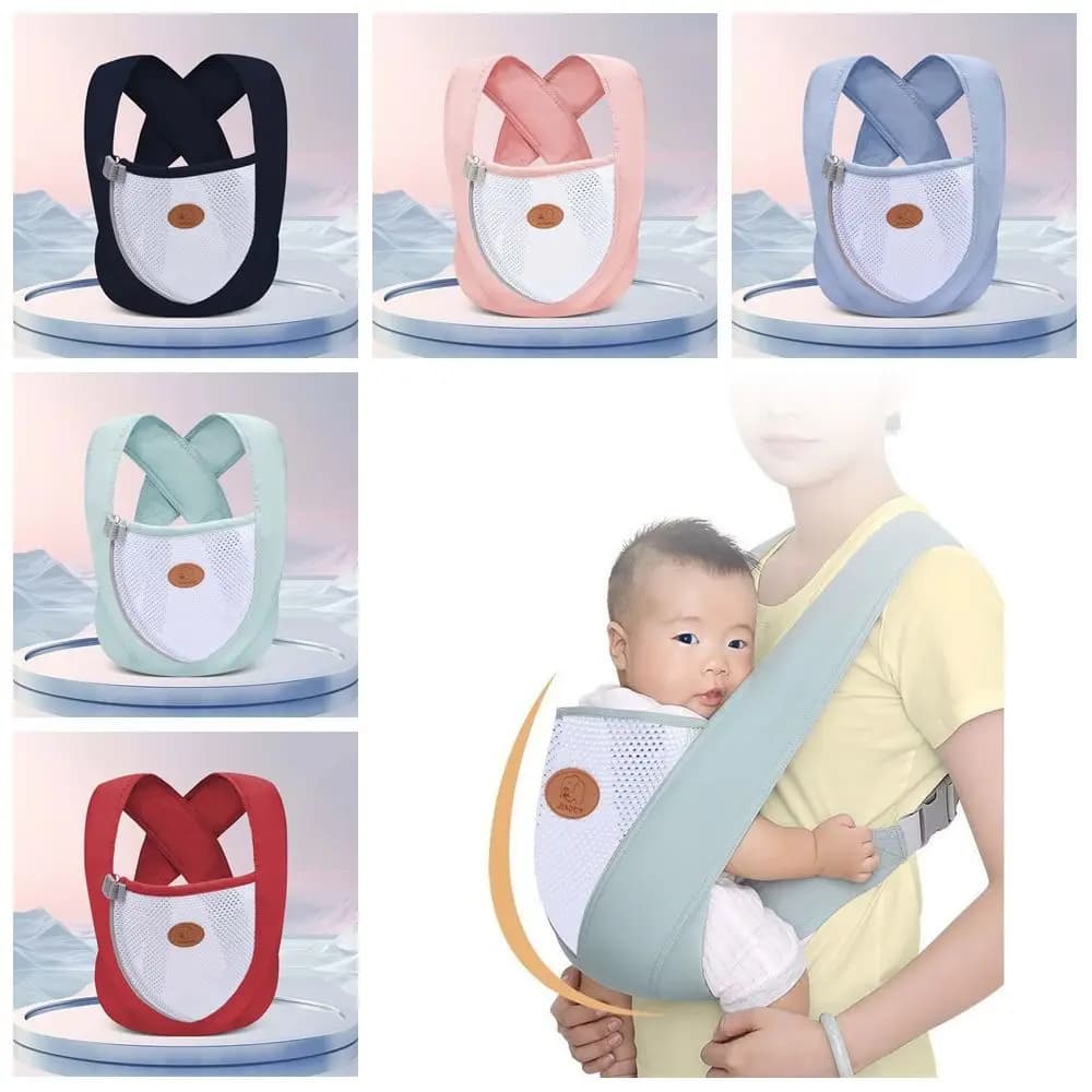 Marsupio per neonato con marsupio per neonato, marsupio per neonato, zaini per neonati in cotone, tipo di tenuta orizzontale in rete