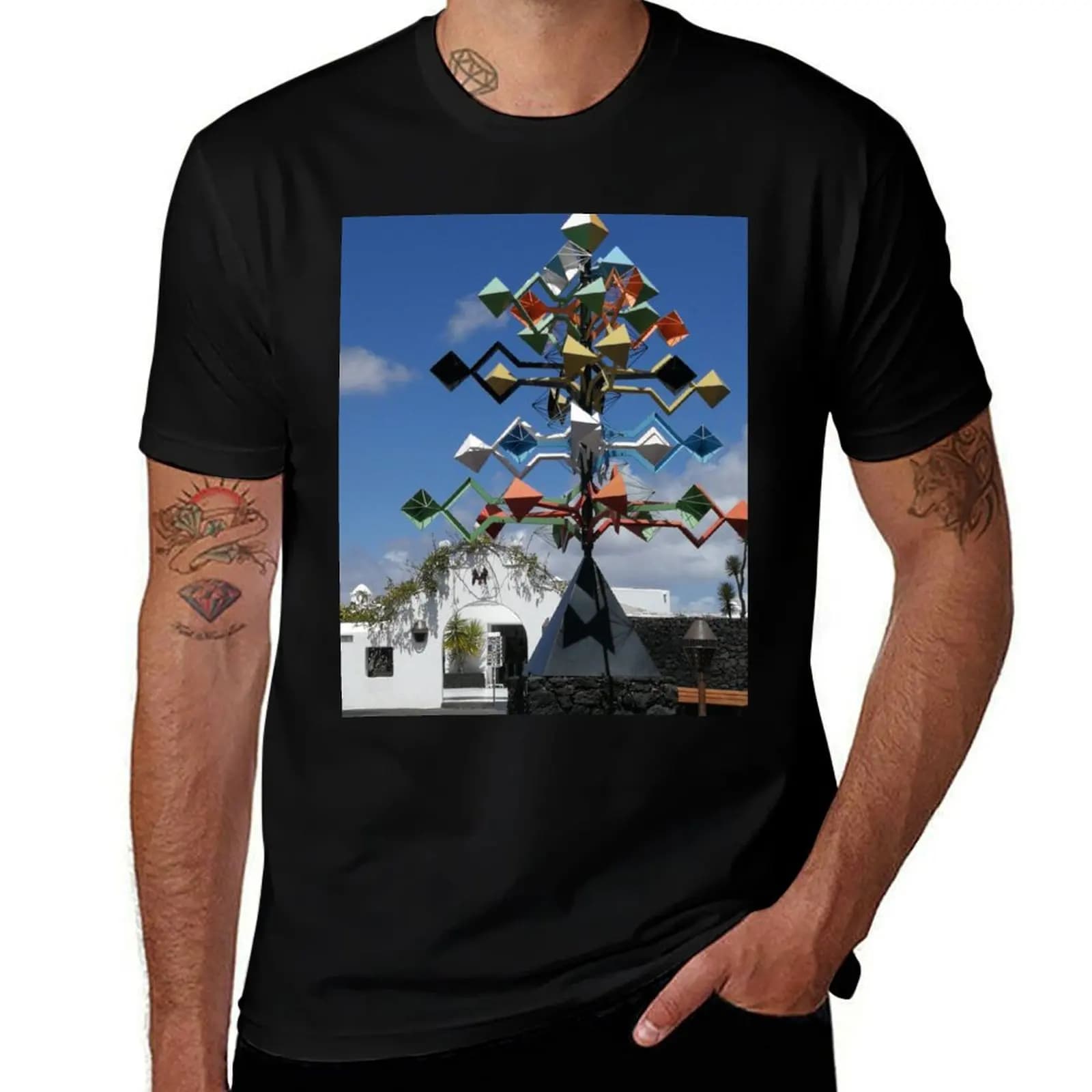 Cesar Manrique Foundation Wind Sculpture and entrance T-Shirt Essential Solid Color T-Shirt