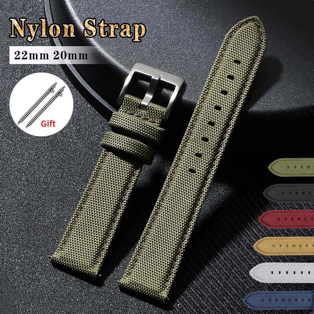 Cinturino per Orologio in Nylon 20mm 22mm, Bracciale per Smartwatch Huawei Watch GT6/5/4, Accessorio Universale a Sgancio Rapido