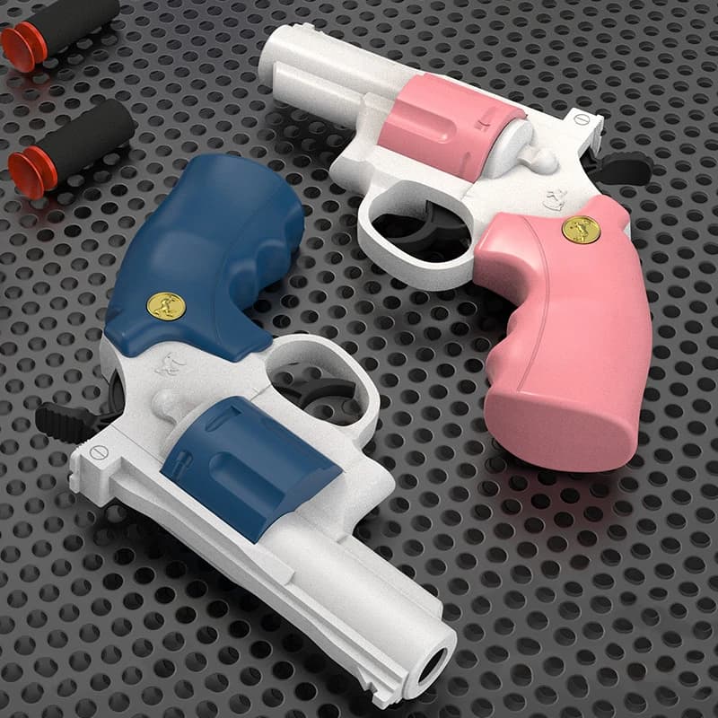 Roulette russa Pistole giocattolo Revolver Giocattoli sicuri per ragazzi Bambini Regalo di Natale Giochi di tiro per feste