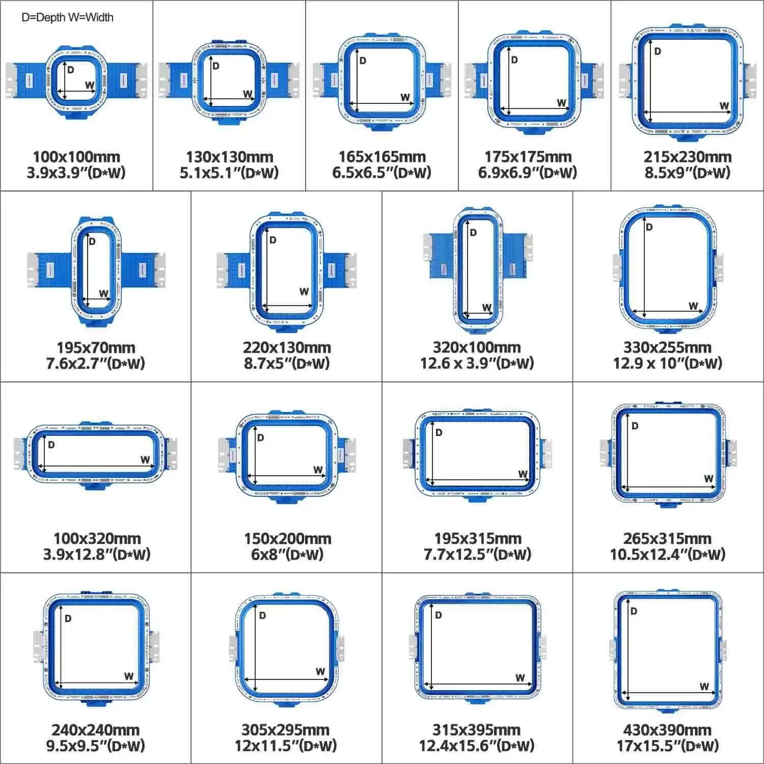 Magnetic Embroidery Hoops Magnetic Frame for Ricoma MT 1501/TC 1501 EM1010 Etc Embroidery Machine Hoop Metal Frame
