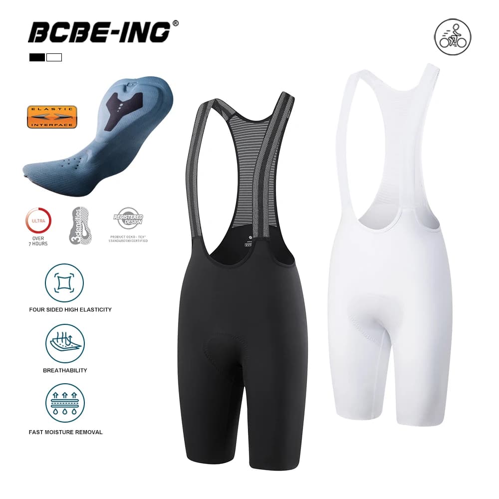 BCBE-ING Shorts with Women's Cycling Braces 7H Italy Pro Team Pad Elastic Interface Collant with riding straps MTB short bike pants