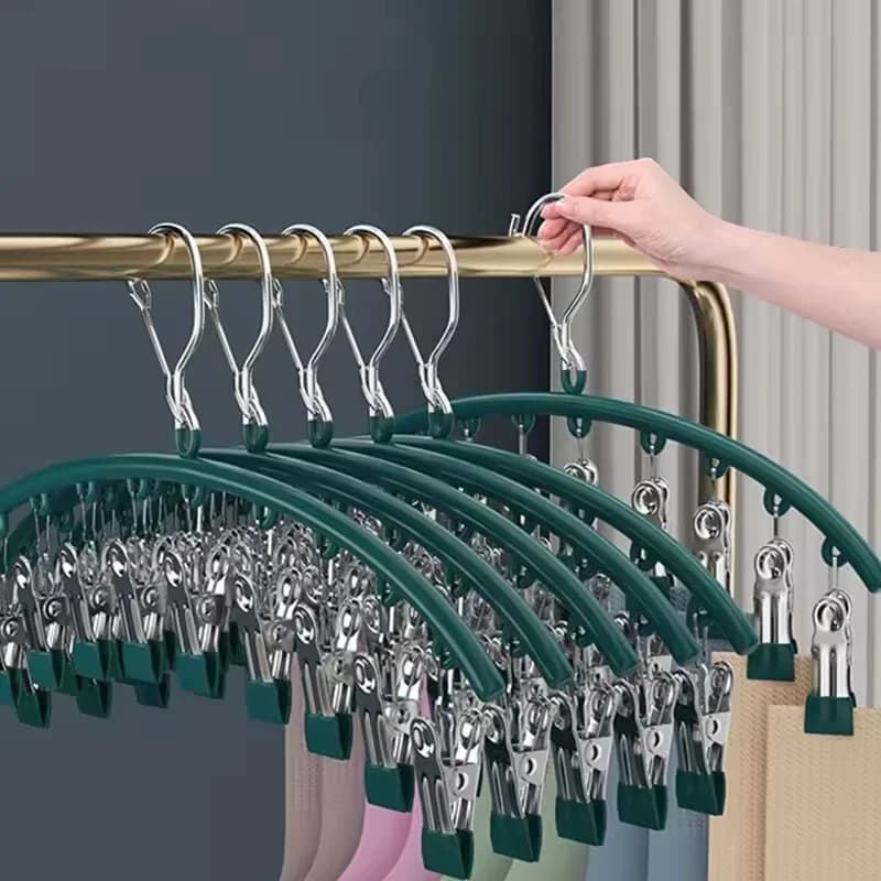 10 clips clip for sock stainless steel space saver bow sock anti-slip coat hangers clip for underwear coat hangers