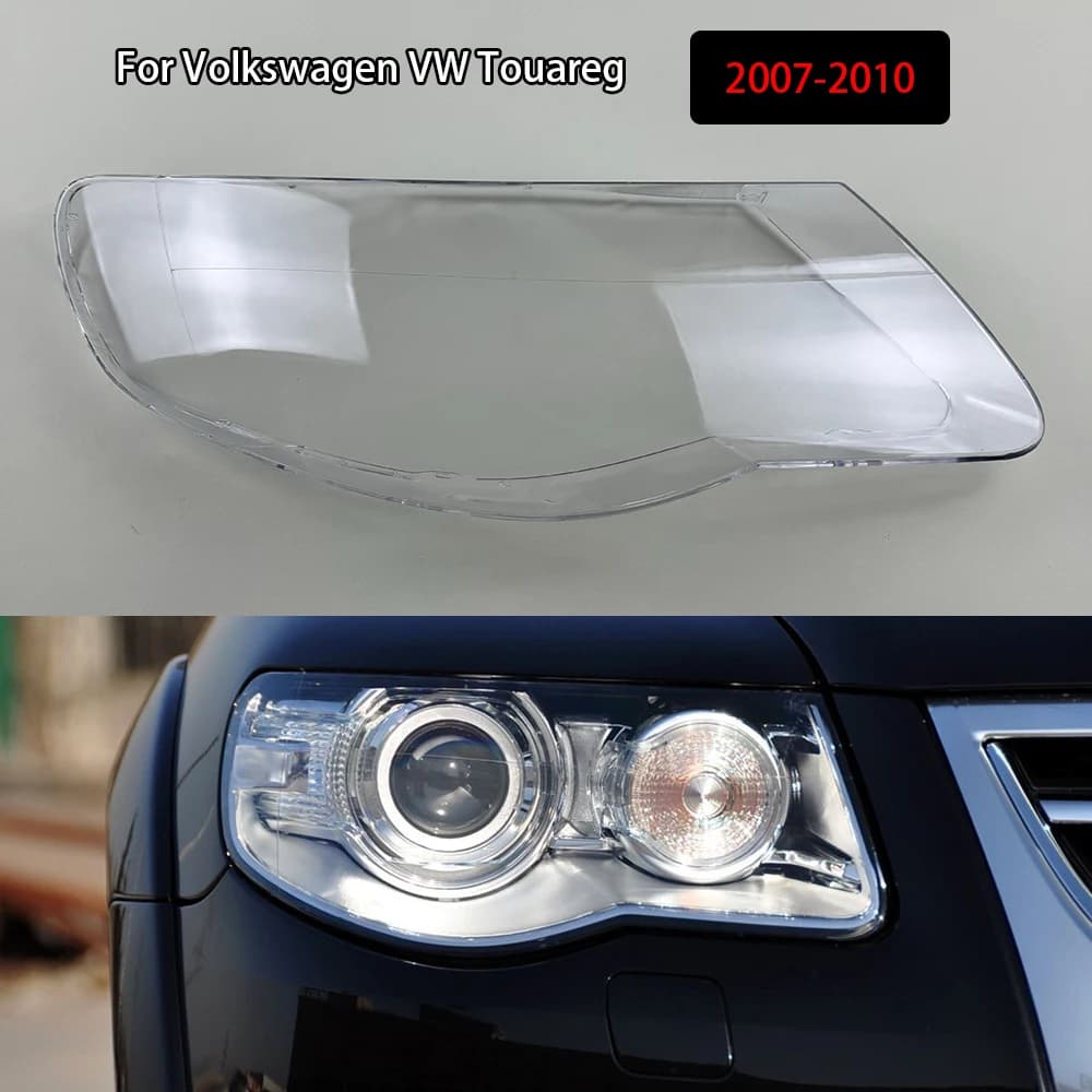 Per Volkswagen VW Touareg 2007-2010 Auto Head Light Caps Auto Faro Anteriore Copertura Paralume Borsette Faro Lampada Lente Custodia In Vetro
