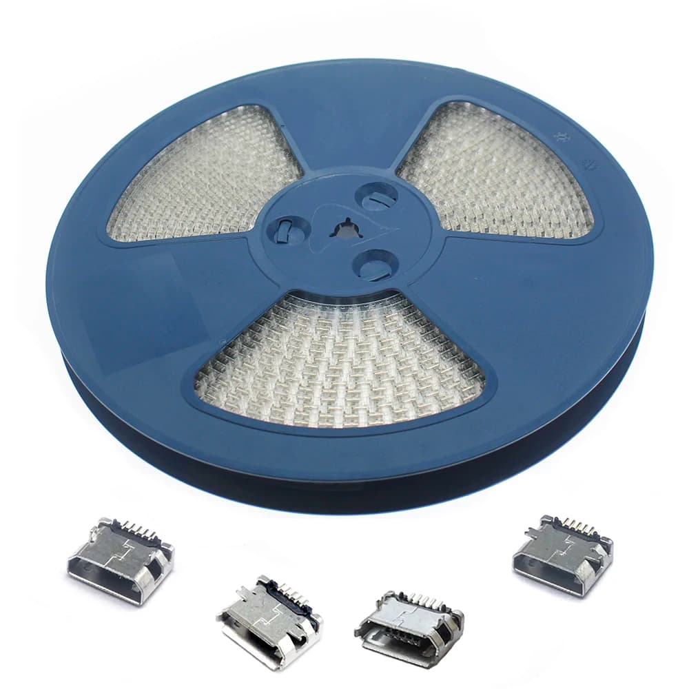 1500pcs 5pin DIP tipo B SMT DIP Micro USB connettori femmina 4 porte Jack Tail Sockect Plug terminali per Samsung Huawei all'ingrosso
