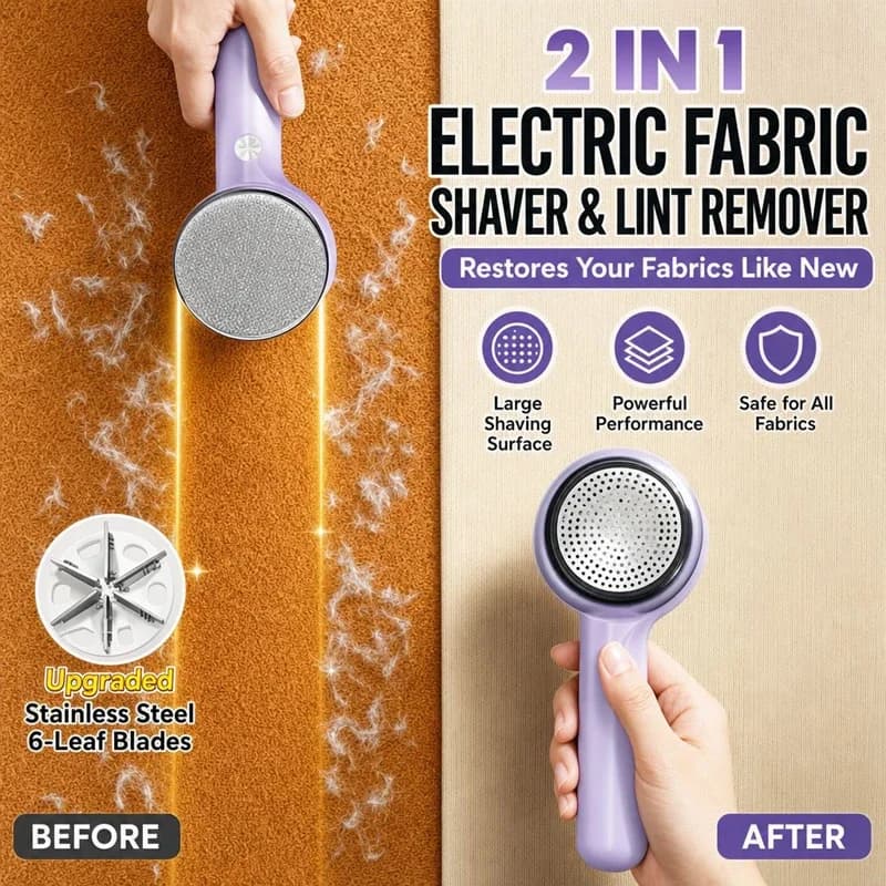 Electric Lint Remover Fabric Shaver for Clothes Sweater Furniture Portable Fuzz Pellet Remover USB Charging Hair Ball Trimmer
