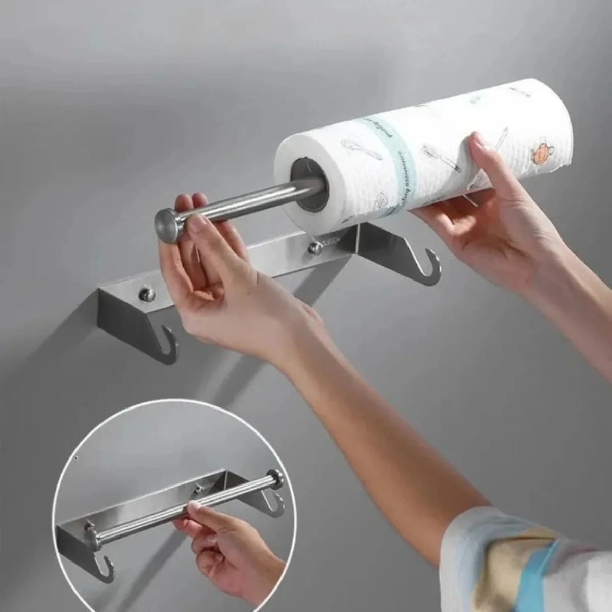 Porta asciugamani di carta in acciaio inossidabile per cucina, montato a parete, durevole, porta fazzoletti da bagno, porta salviette, accessori per WC