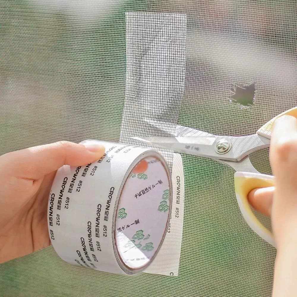 1 pezzo di nastro impermeabile facile da applicare per riparare le zanzariere – Mantieni lontano le zanzare con il nostro patch in rete autoadesivo antiinsetti