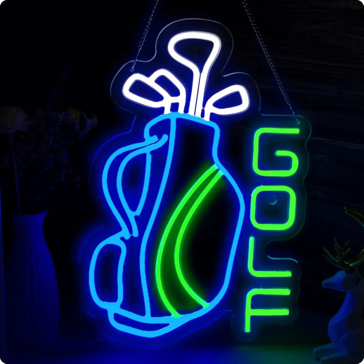 Insegna al Neon Golf per Decorazione Murale, Luce al Neon USB Dimmerabile per Bar da Golf, Sala Giochi, Man Cave, Club, Regalo per Amanti del Golf