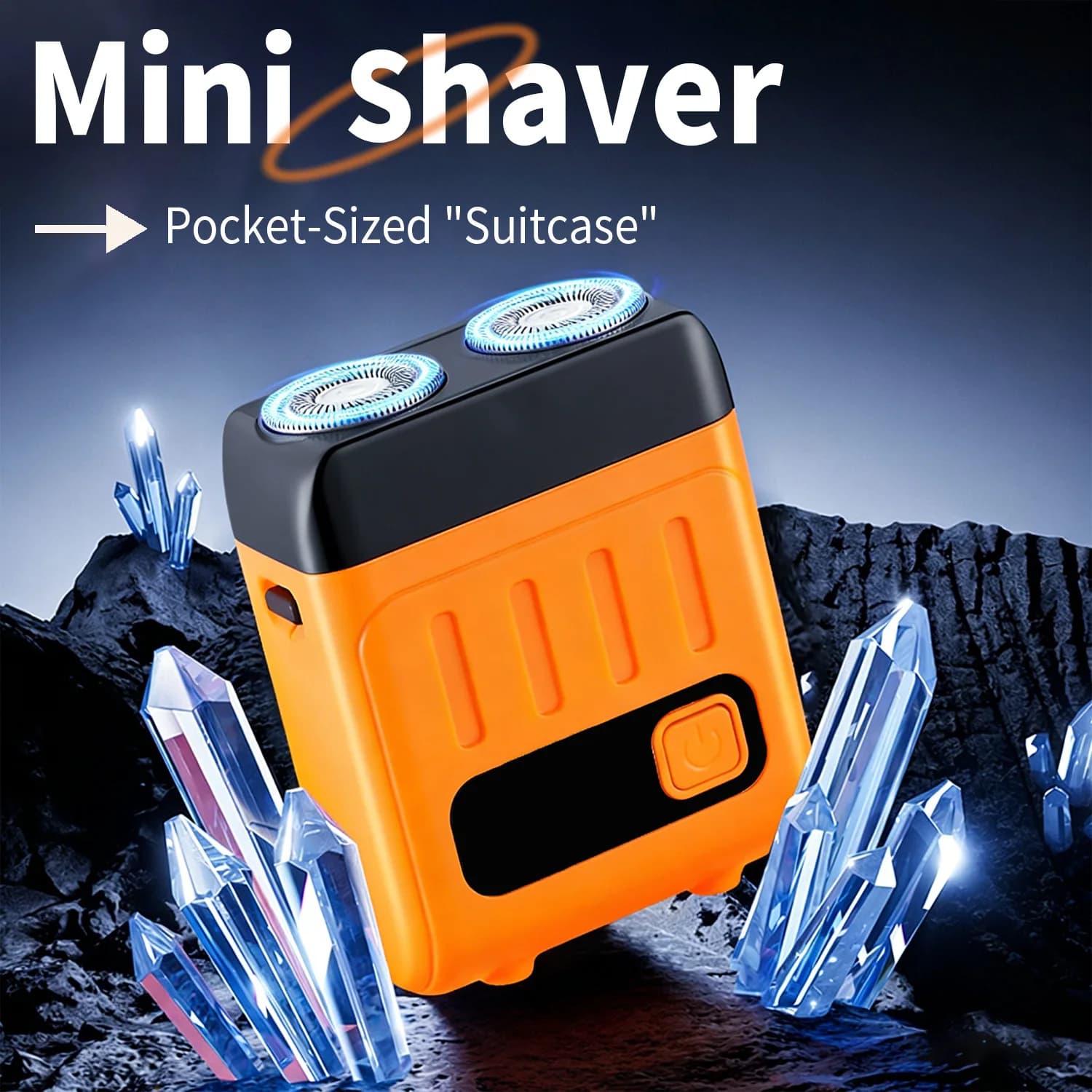 Electric Razor for Man, Adjustbarba for Bagnate and Dry Use, Double Lama Razor USB Rechargeable, Mini Razor Portable for Face and Barba for Home and Travel