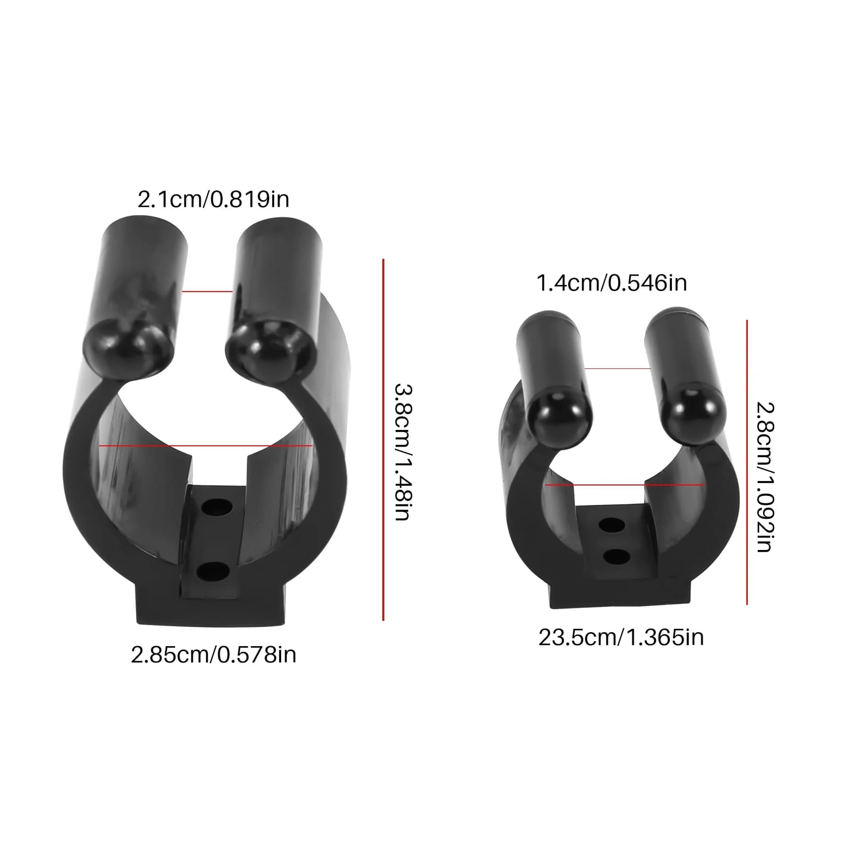 A89E-12 Pezzi Regolari Canna da Pesca Porta Canne Clip di Stoccaggio Rack 2 Stile e 6 Pezzi Ogni Stile-Grande Per Maniglia di Tenere, Piccolo Per Hol