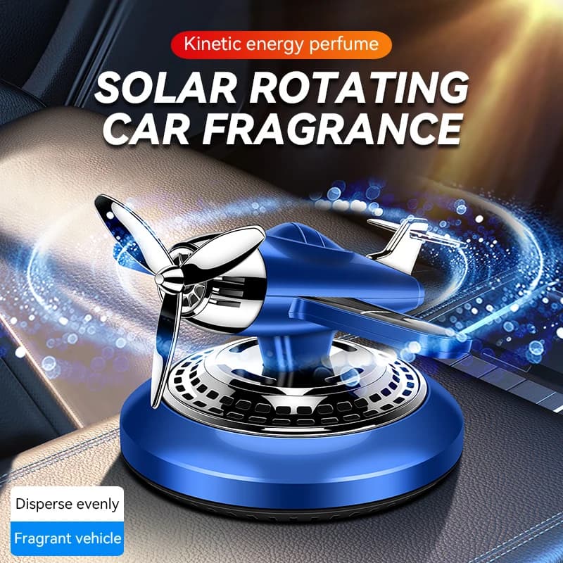 Solar energy powered rotary propeller fighter car smell air scent diffuser of fragrances dashboard aroma men