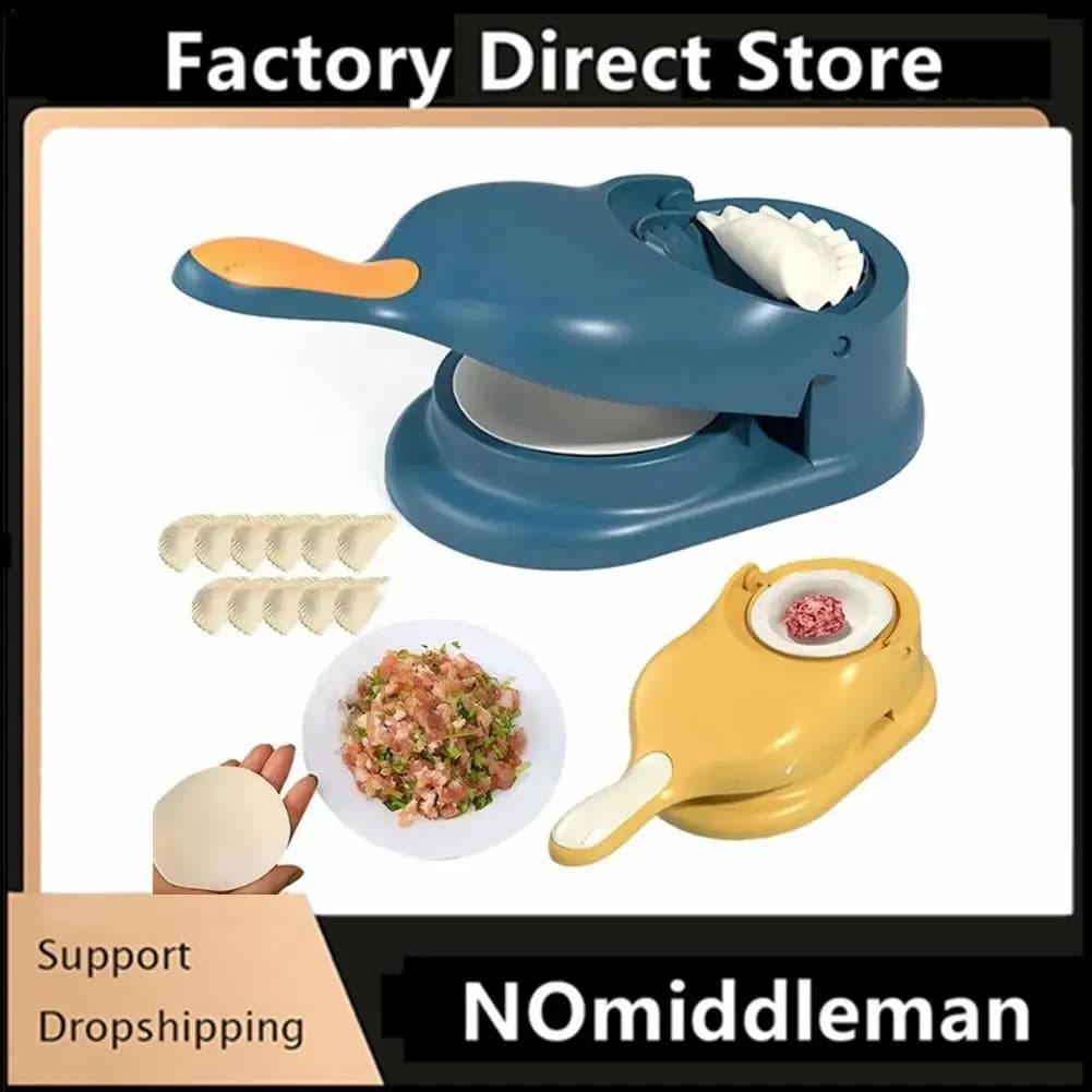 2 In1 Dumpling Maker DIY Kit Wrapper Presser Manual Labor-Saving Ravioli Empanadas Dough Skin Molder Machine Kitchen Gadgets