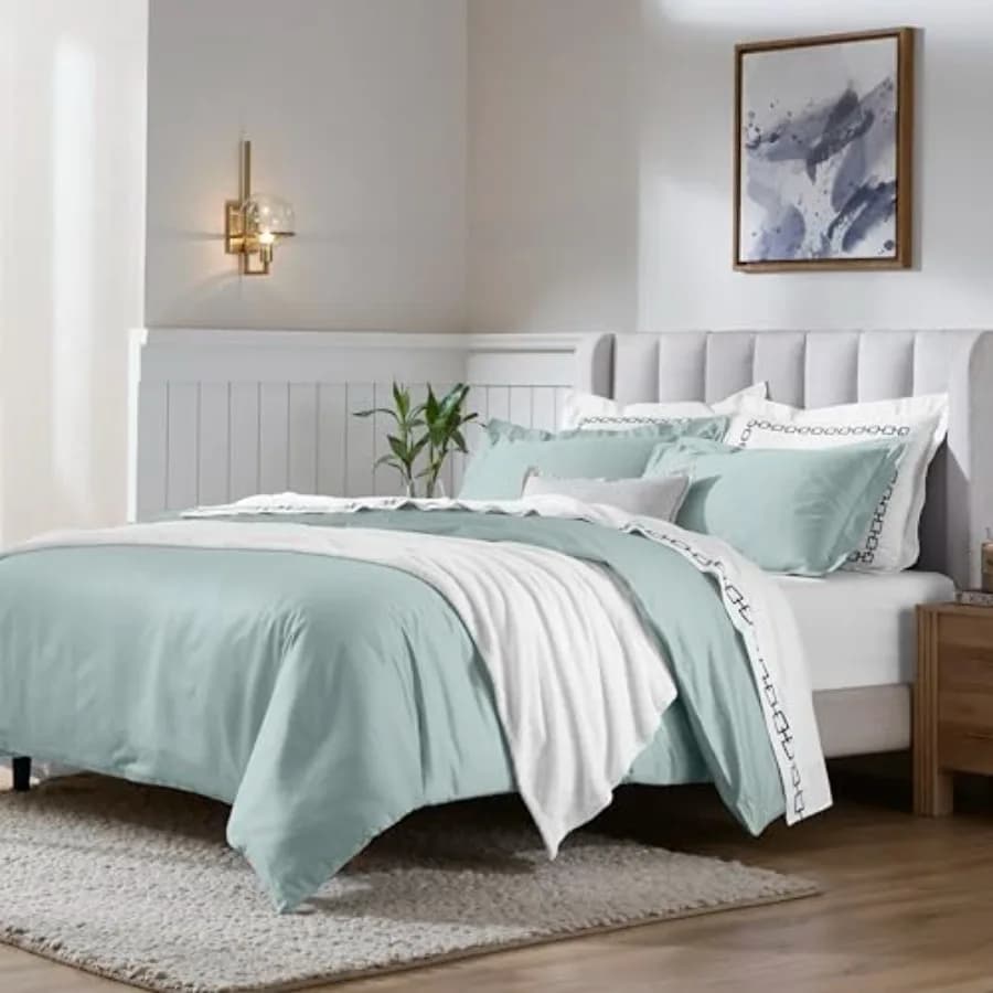 Egyptian Cotton 650 Thread Count Duvet Cover Set Bed Covers Includes 1 Duvet Cover 1 Pillow Sham Bedding Essentials Master Gues