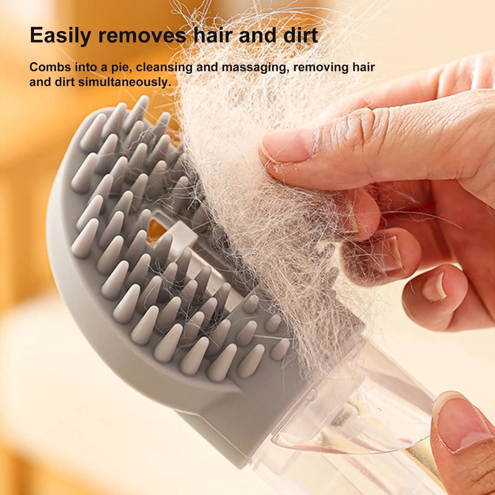 Spazzola da bagno per animali domestici in silicone morbido Spazzola per toelettatura per cani e gatti con dispenser di sapone Pettine per toelettatura per pulizia Strumento per massaggio per animali domestici Pettine per spargimento