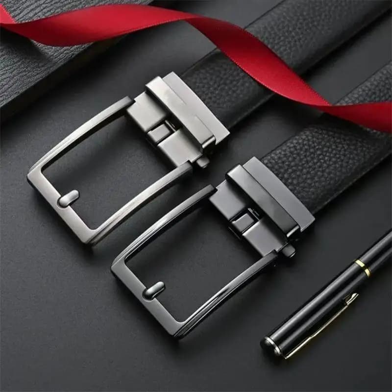 3.5cm Mens Womens Fashion Click Belt with Sturdy Alloy Automatic Buckle for All Day Comfort