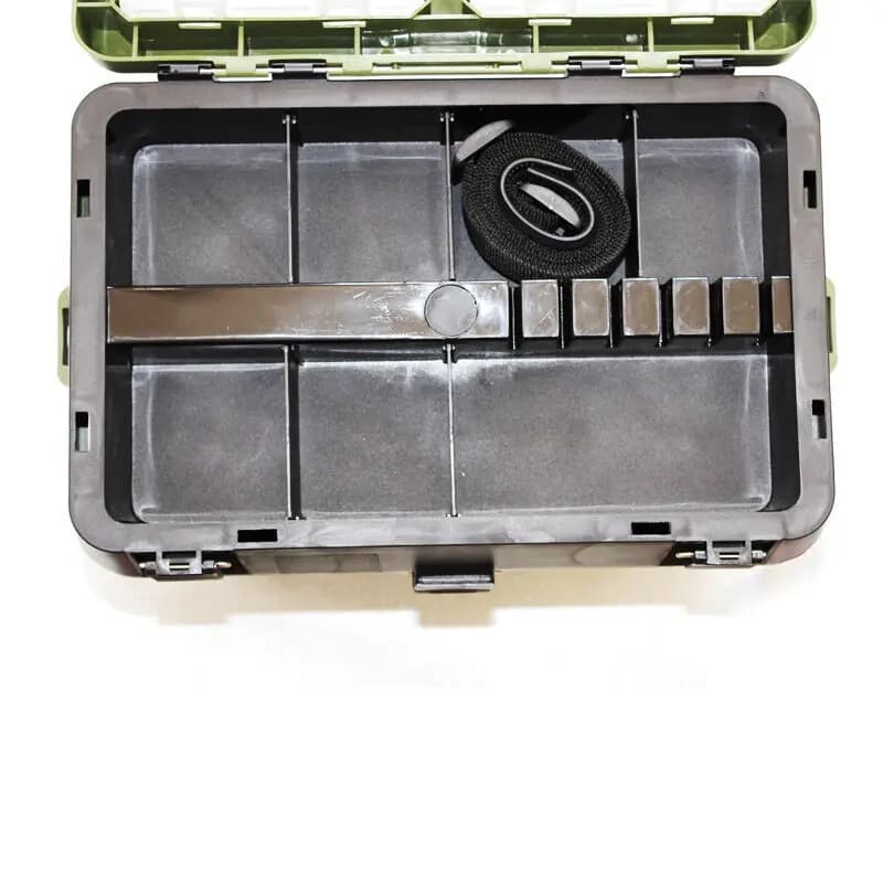 Fishing Equipment Box 23,5*21*37,5cm 2,1kg Green ABS Plastic with Integrated Seat