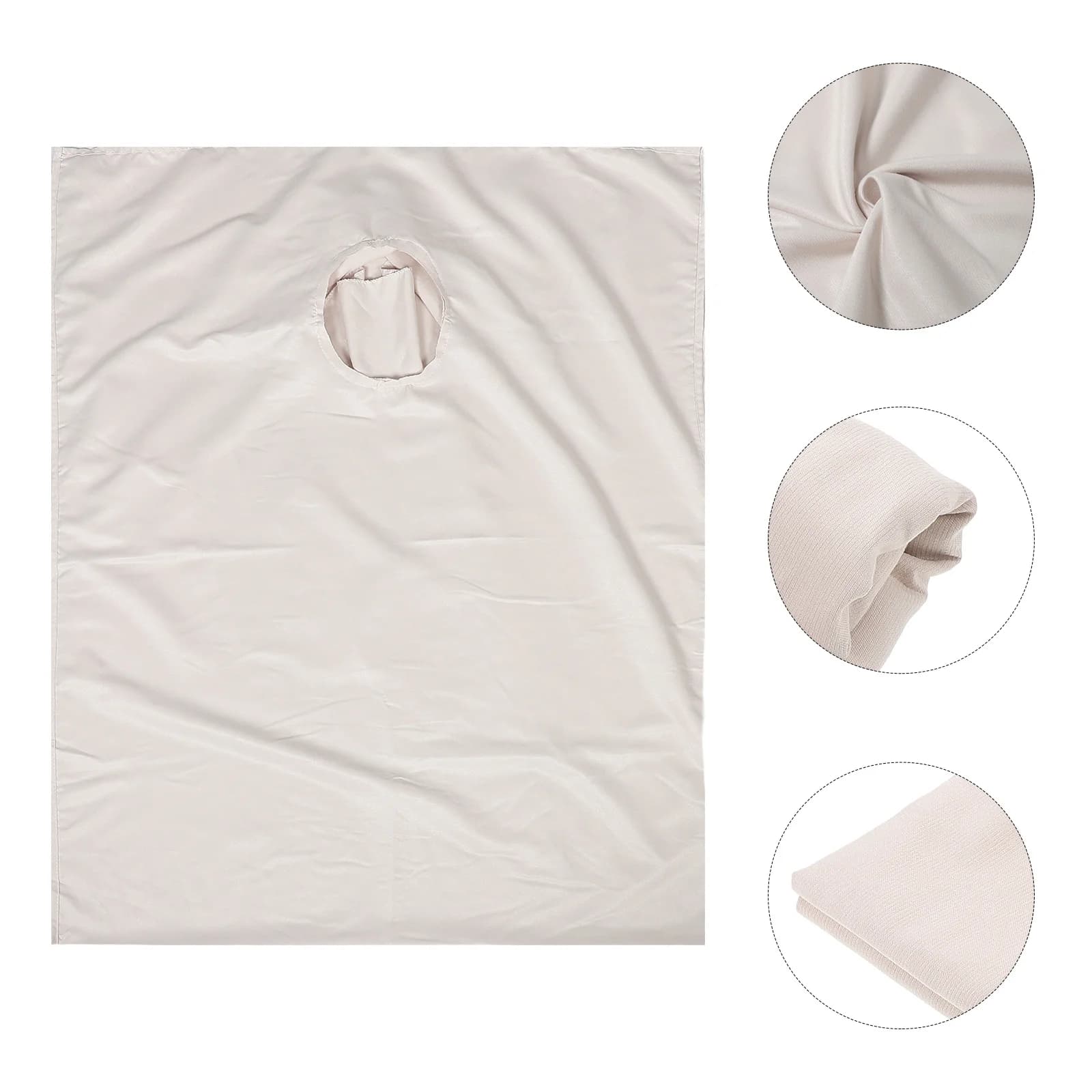 Lenzuolo da massaggio con foro aperto, copertura in cotone lavorato a maglia lavabile per letto spa da salone, comoda copertura da tavolo elastica ad asciugatura rapida