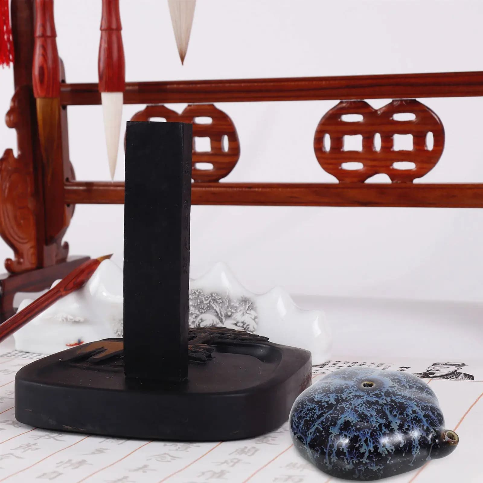 Ceramic Ink Droplet Calligraphy Water Dropper Creative Modeling Design Bright Color Attractive Adorable Gift for Calligraphy