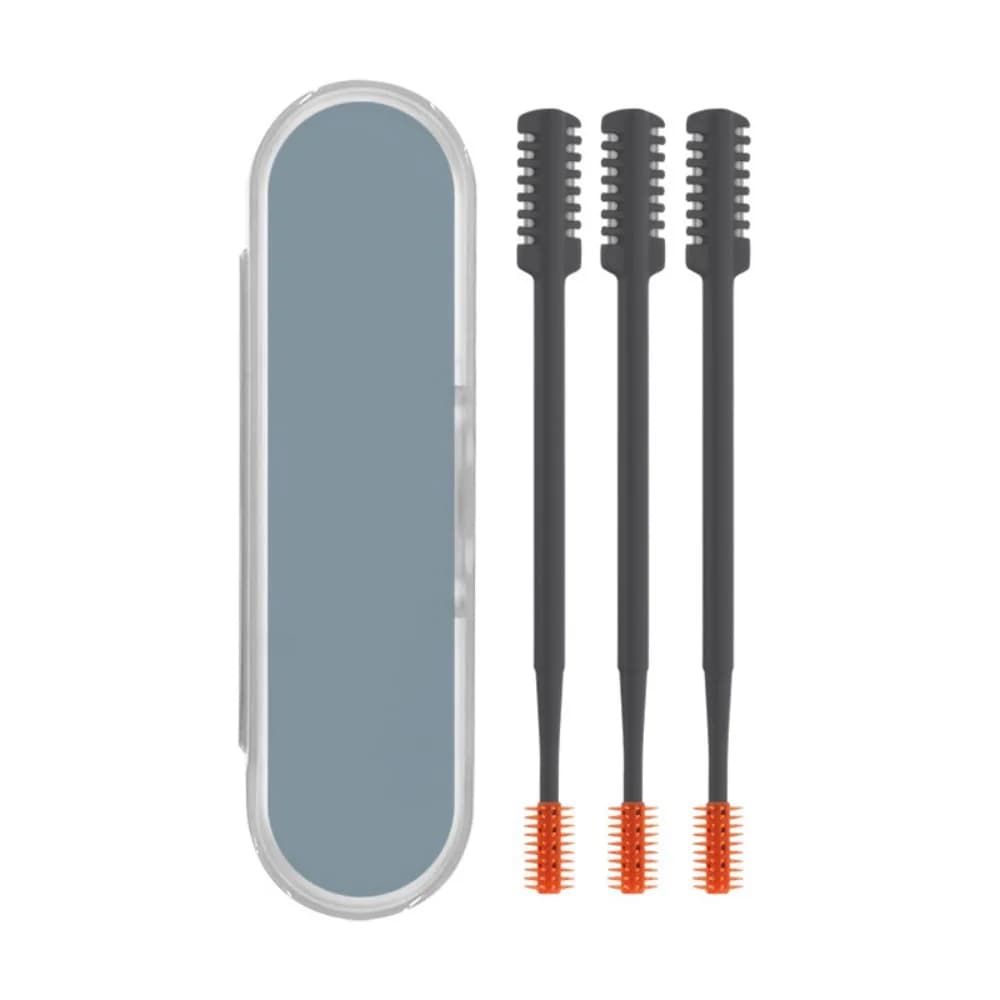 Set da 3 pezzi per tagliare i peli del naso a doppia testa 360 ° Strumento rotante lavabile per la rimozione dei peli, mini strumento portatile per la cura del naso e della barba