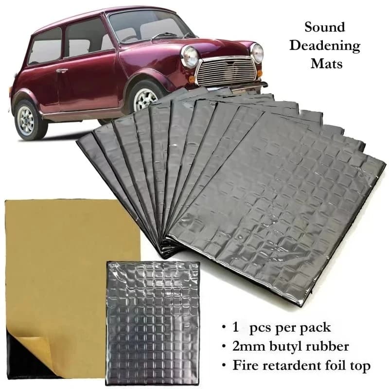 40cmx25cm Car Sound Mat Proofing Deadener Heat Noise Insulation Deadening Mat Hood Closed Cell Foam Car Accessories