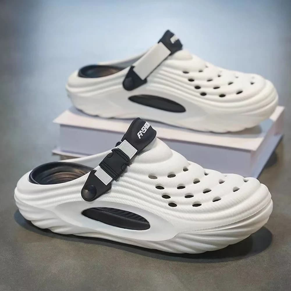 Ciabatte Estive da Uomo per Esterni, Zoccoli da Giardino in EVA, Scarpe da Spiaggia con Fondo Morbido, Sandali Slip-on Antiscivolo Traspiranti, Scarpe Casual