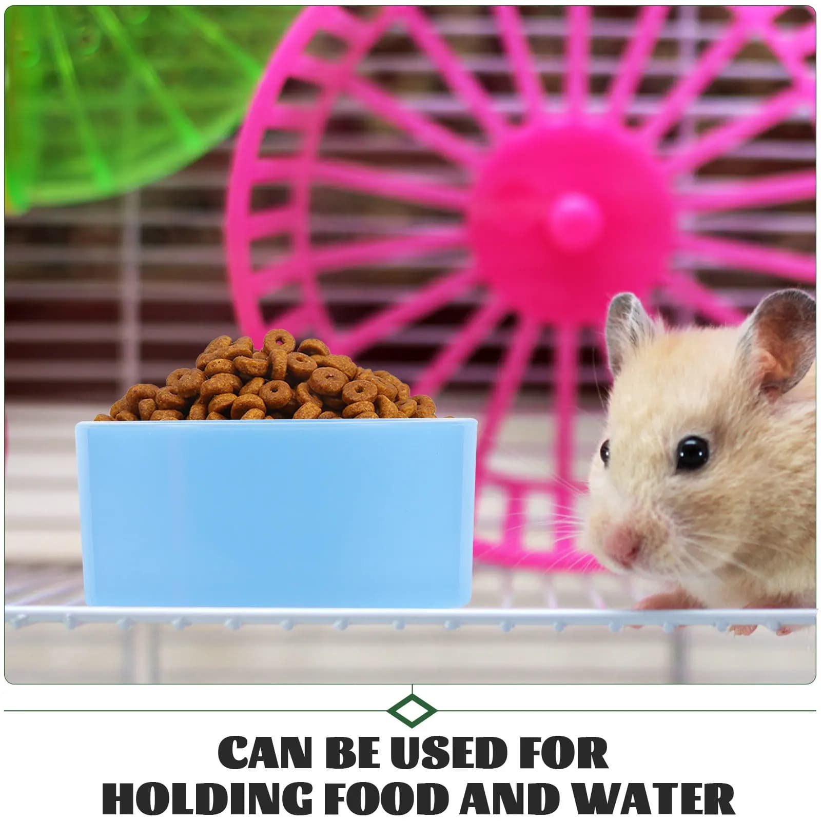 Set di 4 Ciotole Premium per Cibo e Acqua per Piccoli Animali, Sicure, Non Tossiche, Facili da Pulire, Antisgocciolamento, per Criceti e Porcellini d'India