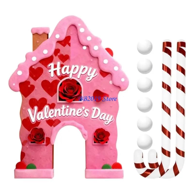 Q0KB Set da golf Gingerbreads con 6 palline morbide 2 bastoncini zucchero Putter regalo