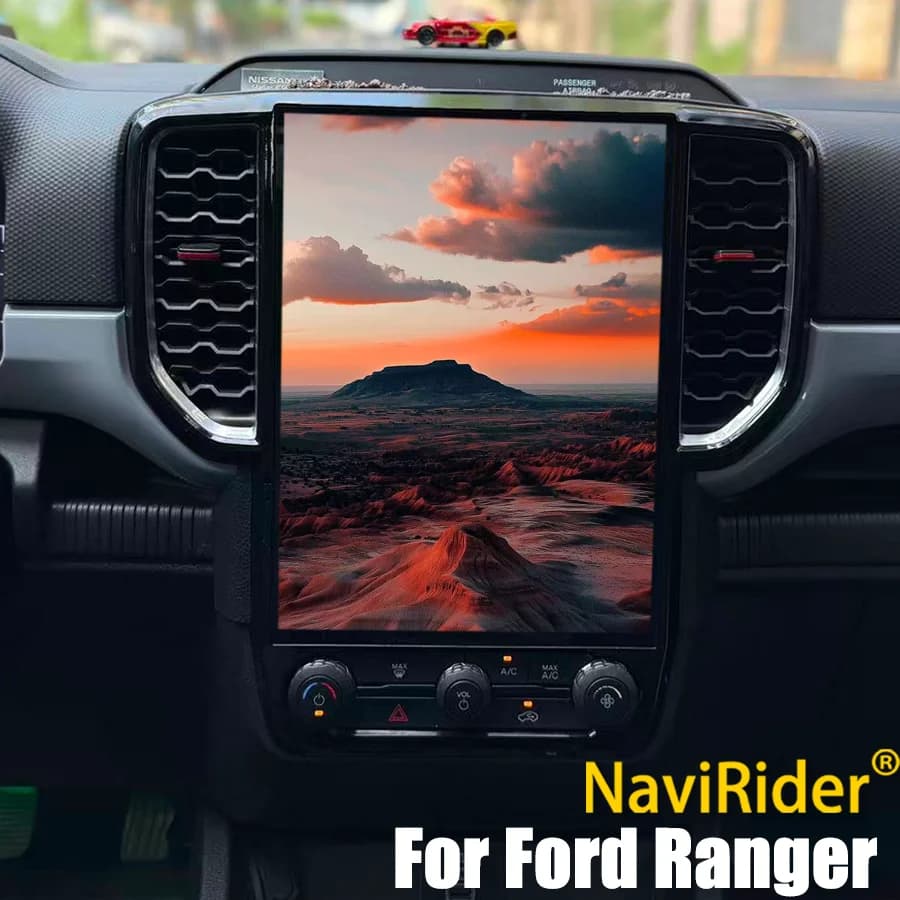12.1" Vertical Screen Car Radio For Ford Ranger Raptor 2022 Car Multimedia Player Android15 Stereo Carplay GPS Dual Systems DSP
