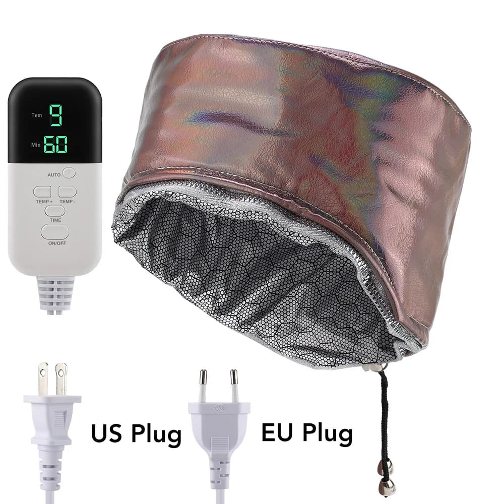 Electric Thermal Hat for Capillari Depths, 9 Levels, 5 Timer, Waterproof, for Salon and SPA