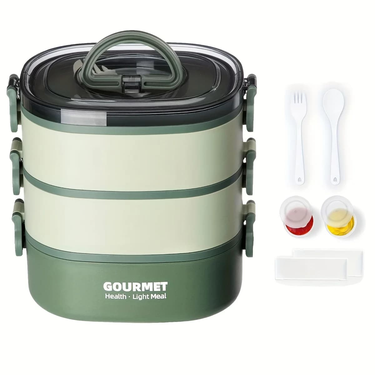 2000ML Lunch Box portatile 3 strati bambini studente Bento Box a tenuta stagna contenitore per alimenti per microonde scuola viaggio ufficio Picnic