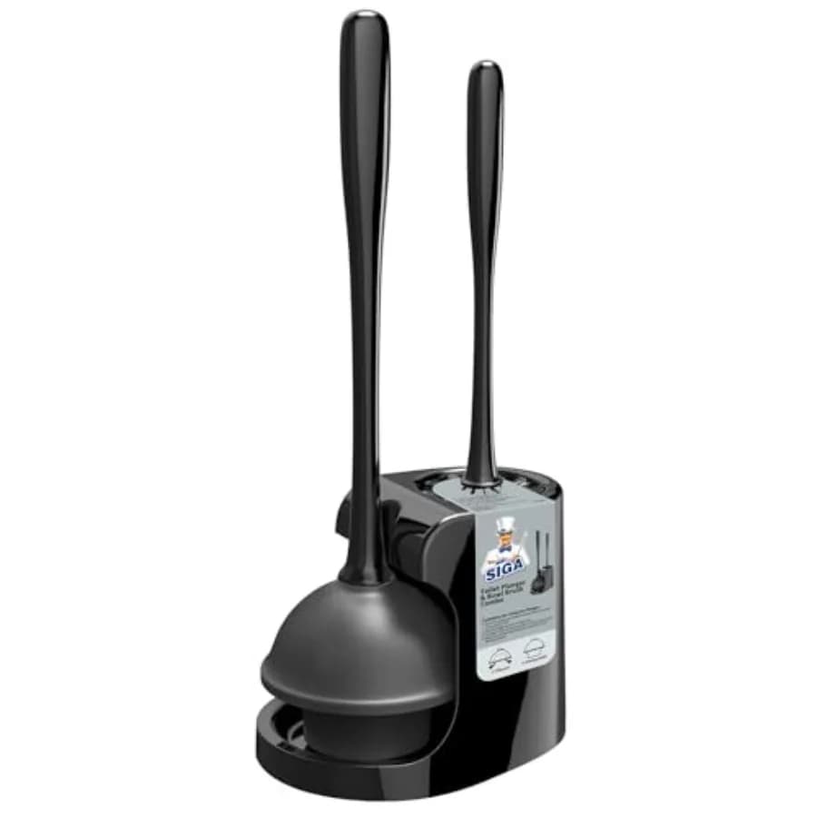 Toilet Plunger and Bowl Brush Combo for Bathroom Cleaning,,1 Set