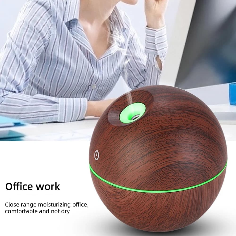 Umidificatore USB portatile da 130 ml per viaggi, auto e ufficio: design compatto e salvaspazio con bagliore ambientale, funzionamento silenzioso